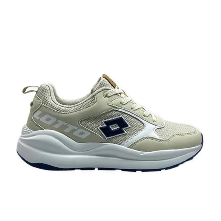 Sepatu Sneakers Pria Lotto Cleon Beige Beige Original LS240405H