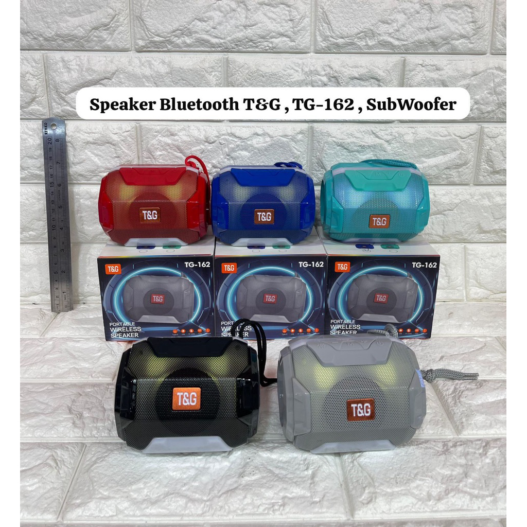 Speaker Bluetooth LED TG-162 Subwoofer Wireless Portable Speker Blutut Music Box