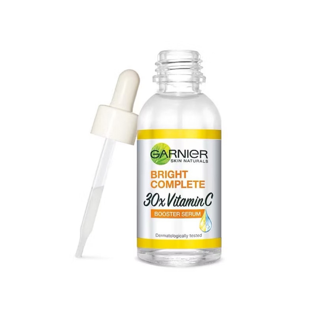 Garnier Bright Complete Vitamin C 30X Booster Serum 30ml - Mencerahkan Noda Hitam & Bekas Jerawat