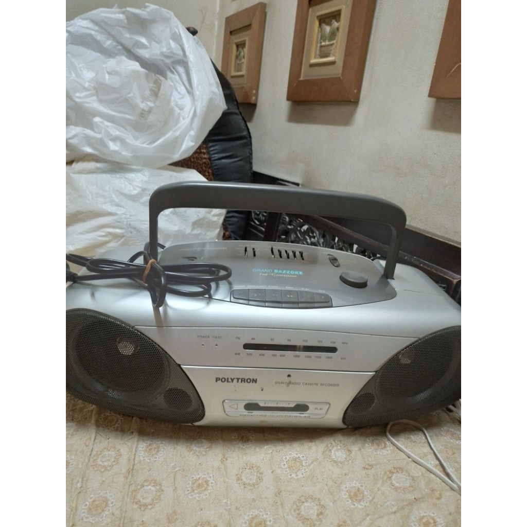 Kode R. JUAL BU CEPAT MURAH 1 POLYTRON GRAND BAZOOKE STEREO RADIO CASSETTE RECORDER MINI COMPO PSC 6