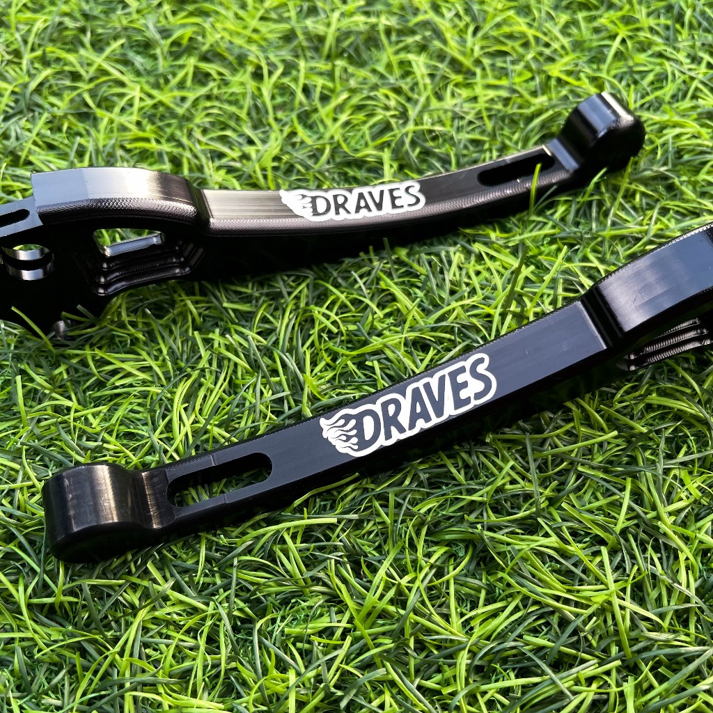 Handle Vespa CNC DRAVES non cakram warna hitam / polish untuk vespa klasik