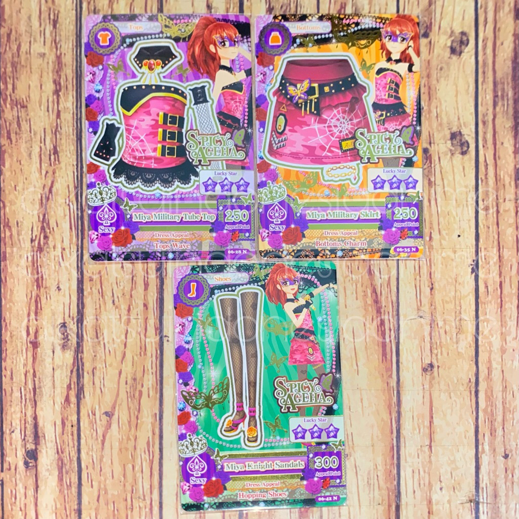 Aikatsu Miya Hoshimiya Masquerade Spicy Ageha Miya Military Set