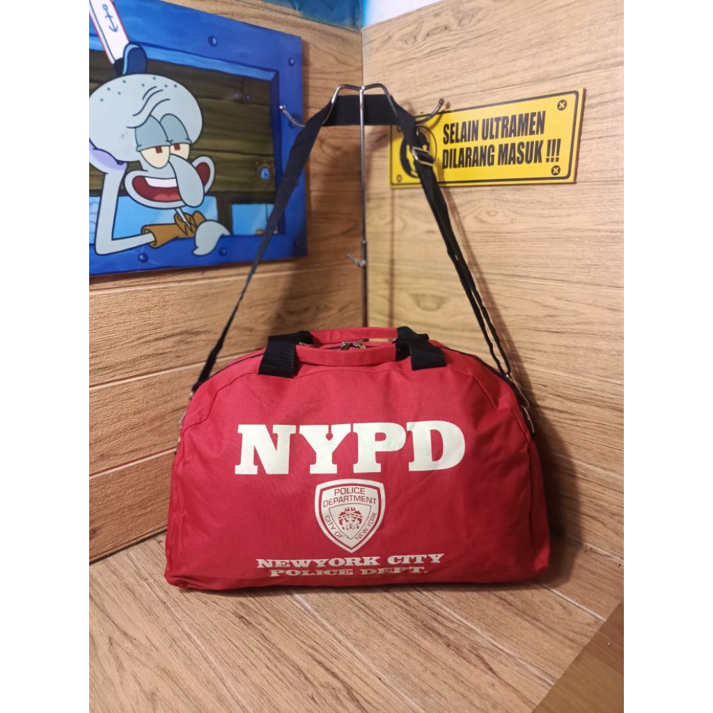 Tas Dufflbag gym olahraga travelbag NYPD second original