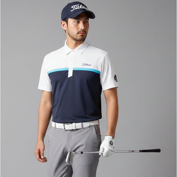 TITLEIST Baju Golf Kaos Kerah Poloshirt Jersey Tenis Padel Dryfit - Buat Pria Laki-laki Cowok