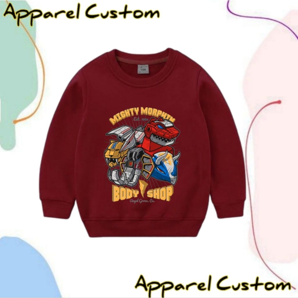 SWEATER ANAK MOTIF MIGHTY MORPHIN
