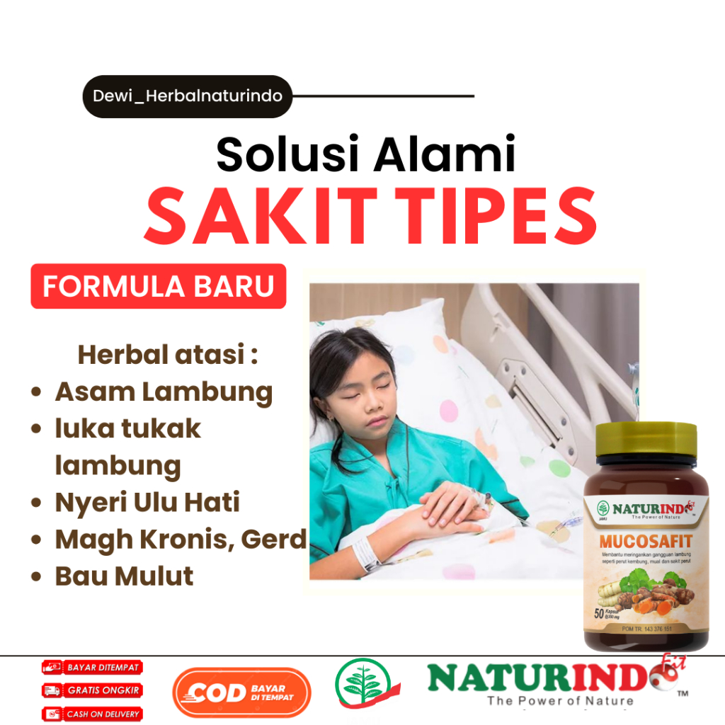 Mucosafit Naturindo Herbal Obat Maag Asam Lambung Kronis tipes