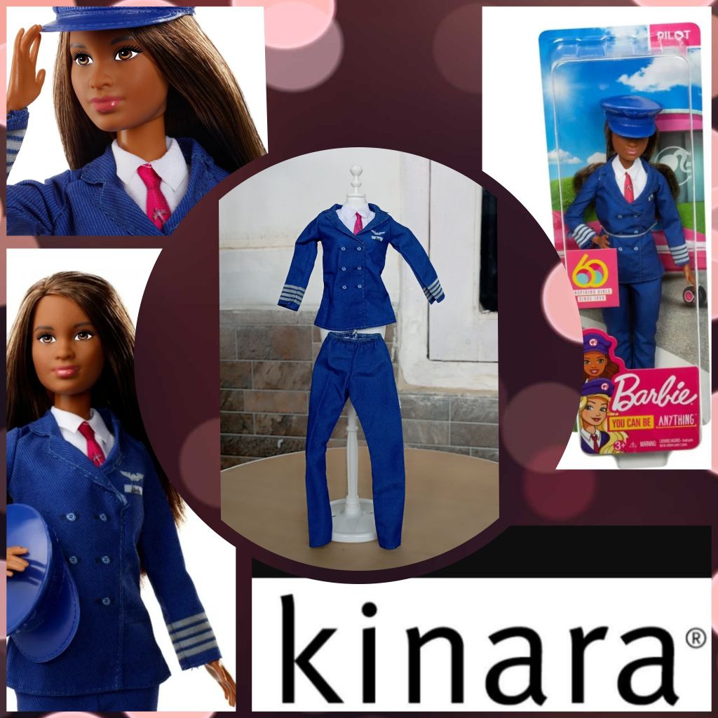 Set Baju Barbie Doll Career PILOT Original Mattel
