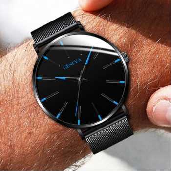 GENEVA Jam Tangan Analog Pria - JH24 - Black