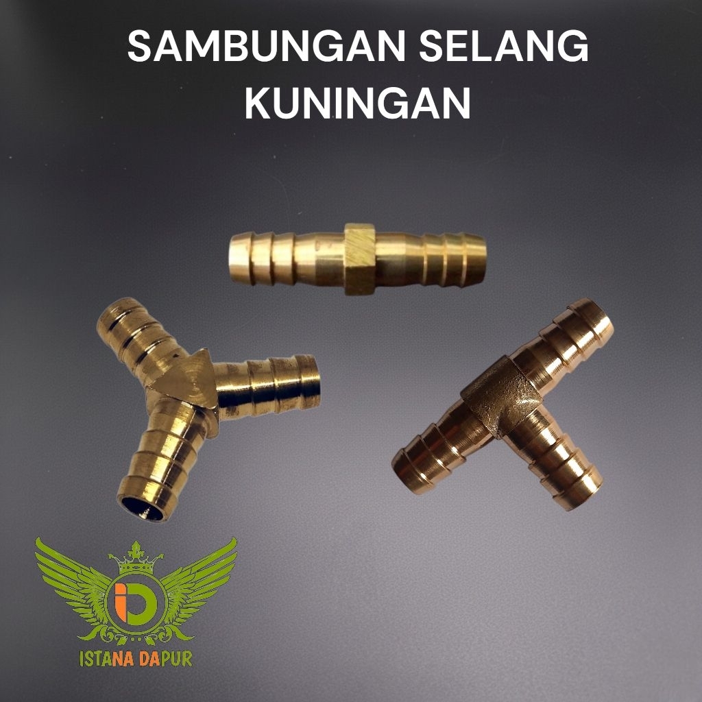 SAMBUNGAN SELANG GAS MODEL Y / T / LURUS KONEKTOR ADAPTOR SELANG PIPA EQUAL BARB