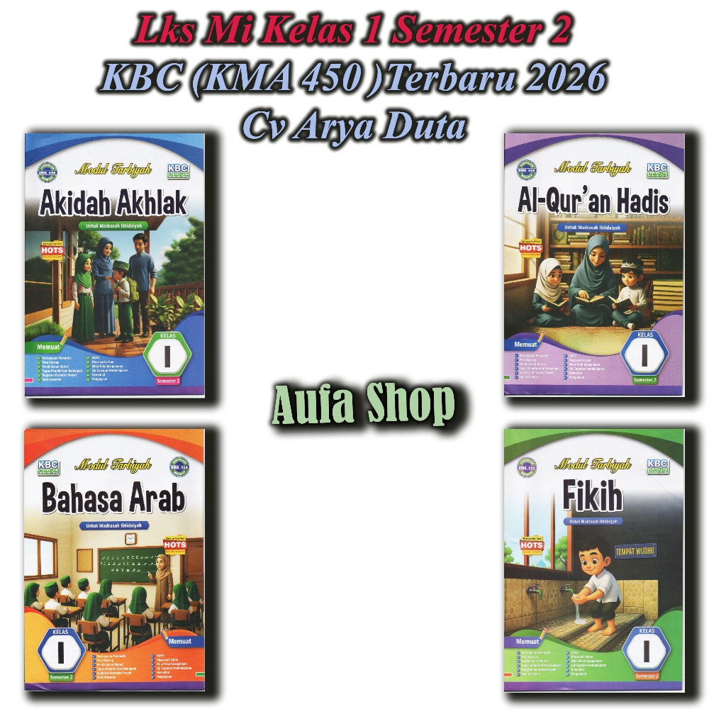 LKS MI kelas 1 semester  2  Bahasa Arab,akidah akhlak,Al-Qur'an hadist,Fikih KUMER