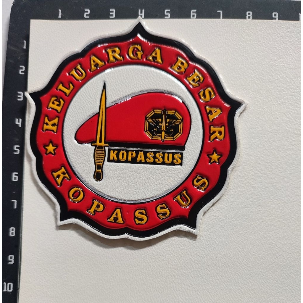 Stiker Embos Timbul Logo Kopassus Baret / Kopassus Pataka
