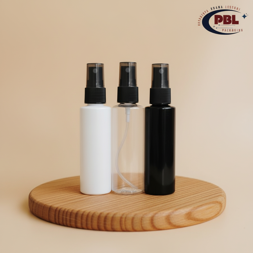 Botol Spray 60ml RF PET / Botol Face Mist Spray 60ml RF Tebal / Botol Plastik Spray 60ml RF Tutup Sp