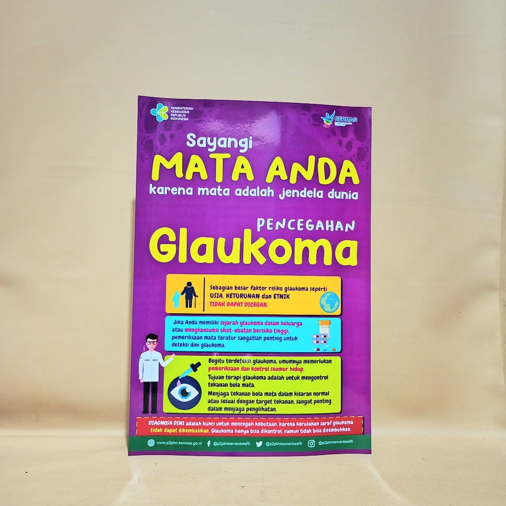 Poster Pecegahan Glaukoma - Poster Kesehatan Mata - Poster Glaukoma