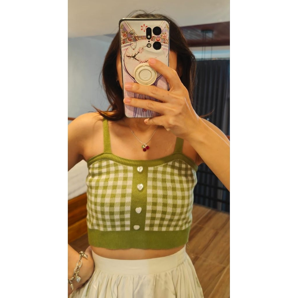 knitted crop top murah crop top backless