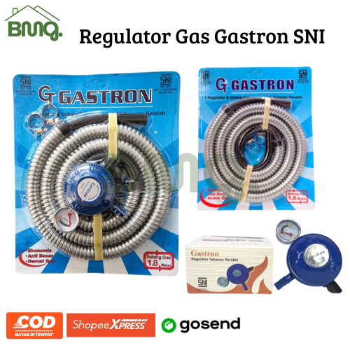 Regulator Gas Kepala + Selang Gastron SNI/Kepala Regulator SNI/Selang Regulator Gas Gastron SNI