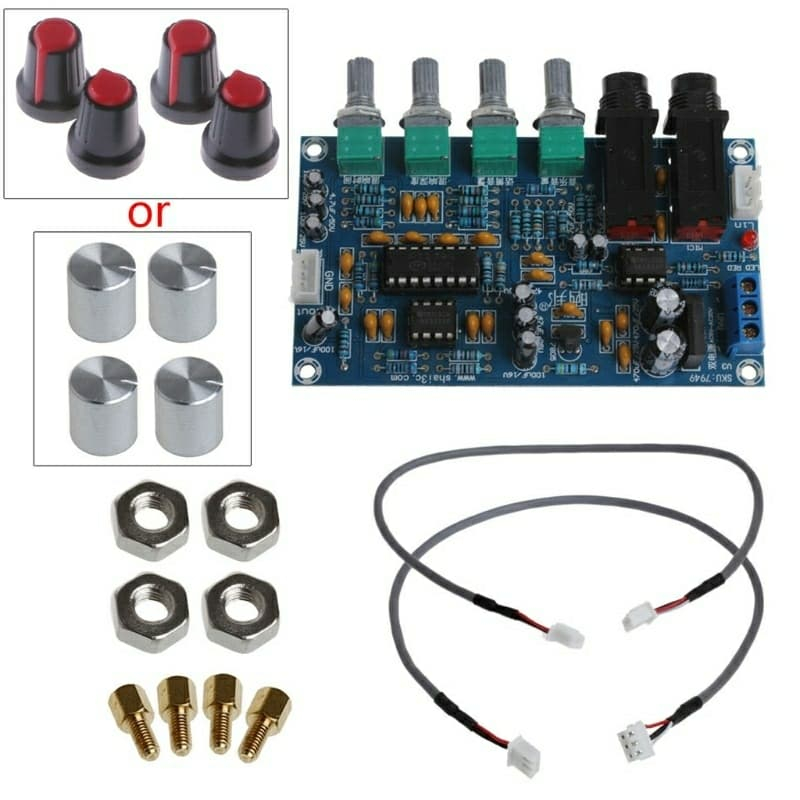 kit reverb pre amp mic amplifier kit penguat mic hifi stereo pt2399