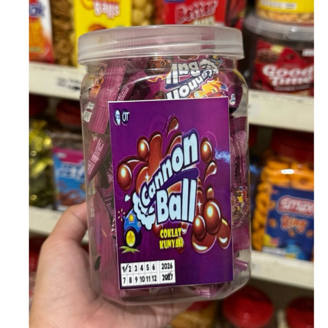 Permen Cannon Ball coklat | snack branded | snack murah