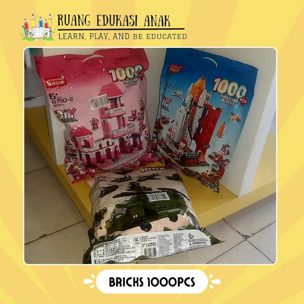 Mainan edukasi anak lego 1000 pcs bricks