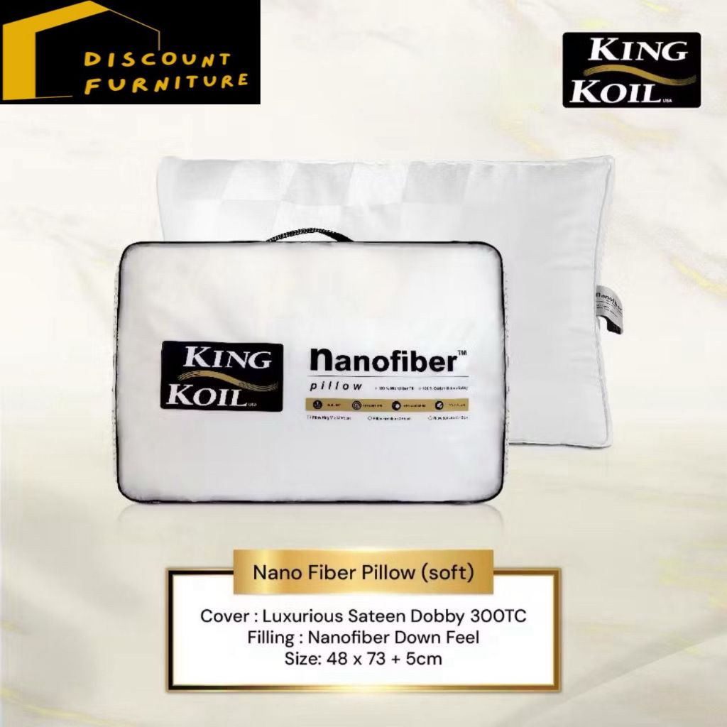 KING KOIL Bantal Pillow Nano Fiber Original 100% KingKoil Nano Fiber