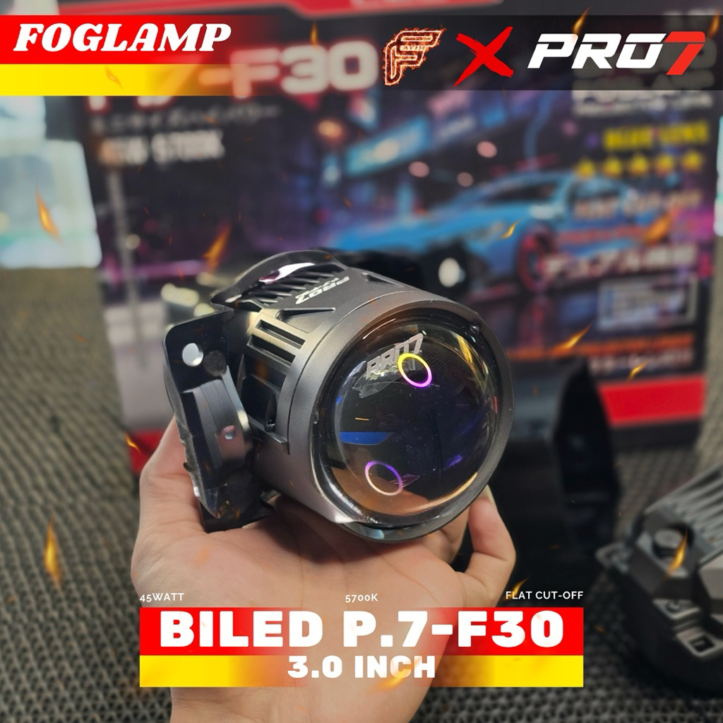 FOGLAMP PRO7 P.7-F30 | BILED FOGLAMP PROJECTOR 3 Inch PRO7  | LAMPU KABUT PRO7 | FOGLAMP PRO7 P.7F30