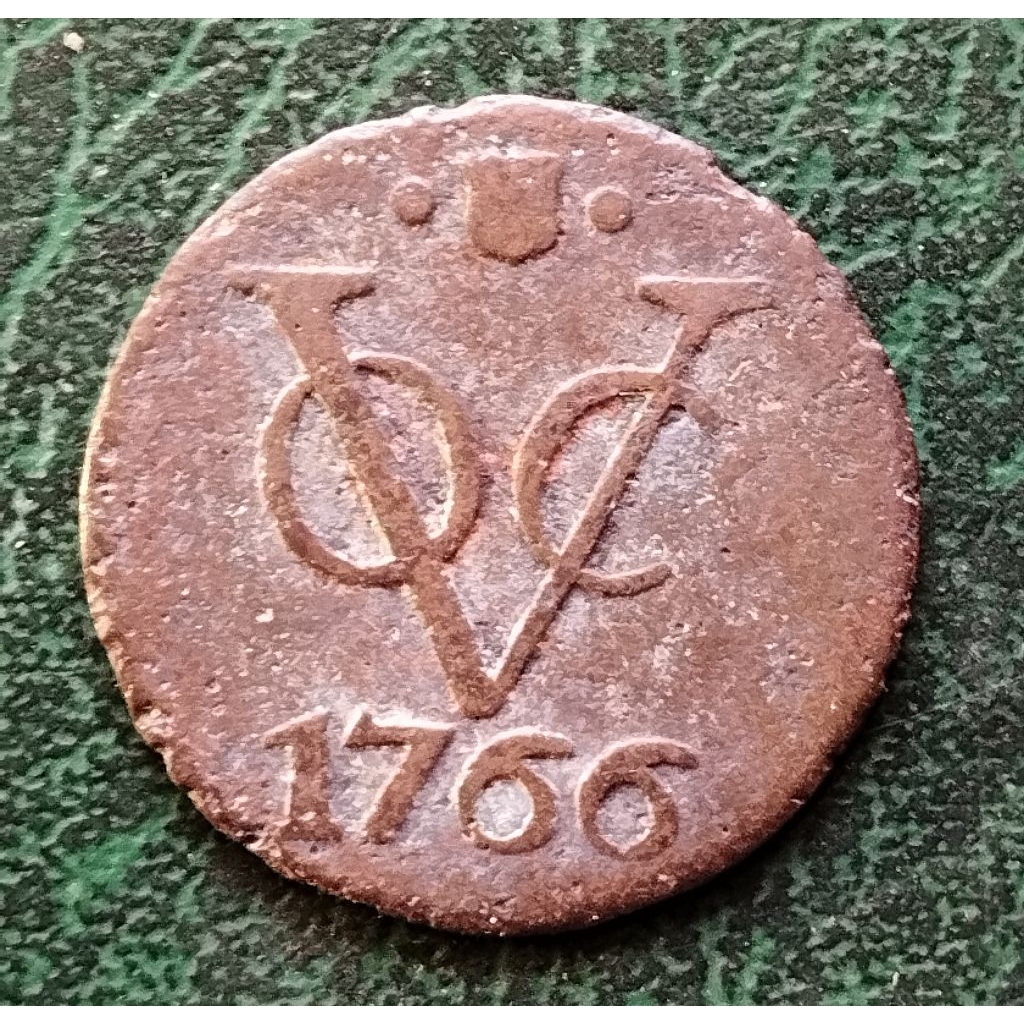 koin VOC thn 1766 detail bagus ASLI