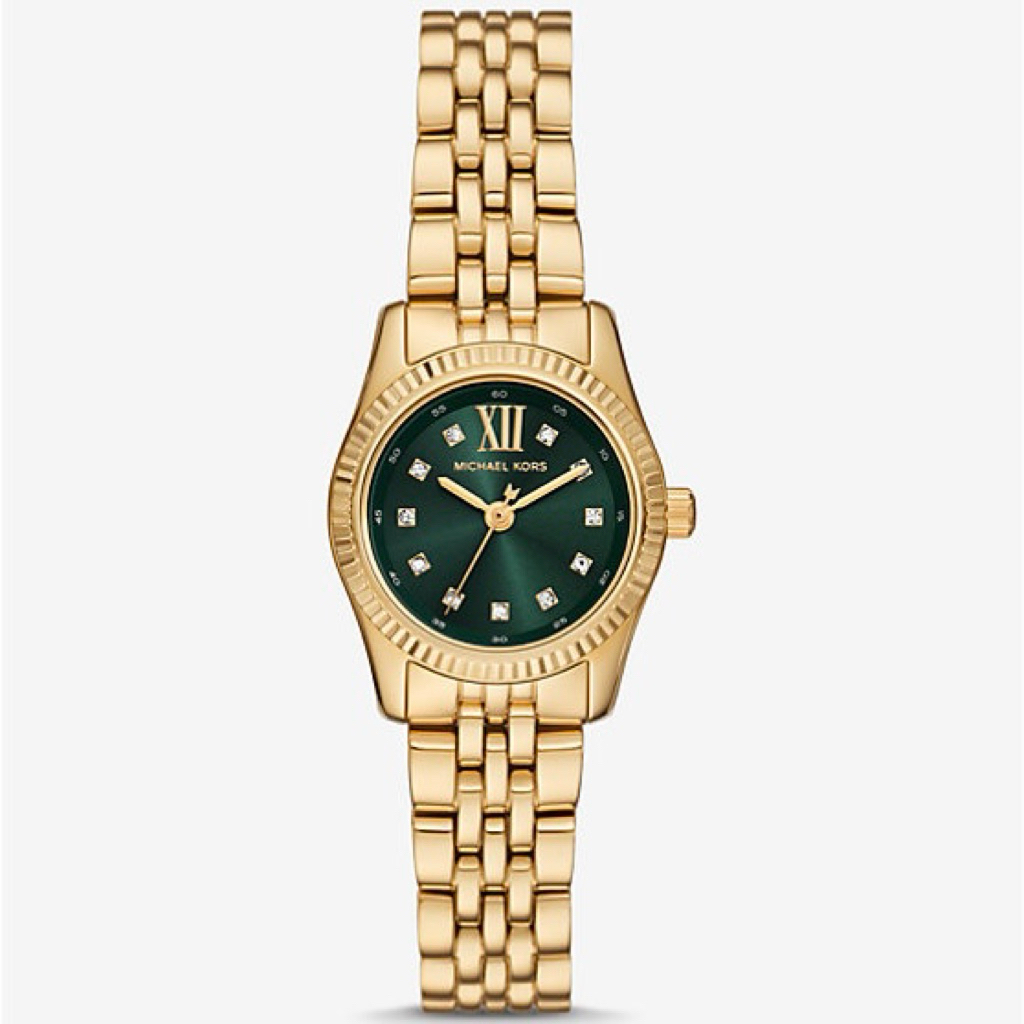 Jam Michael Petit Green Dial Gold Stainless Steel Strap