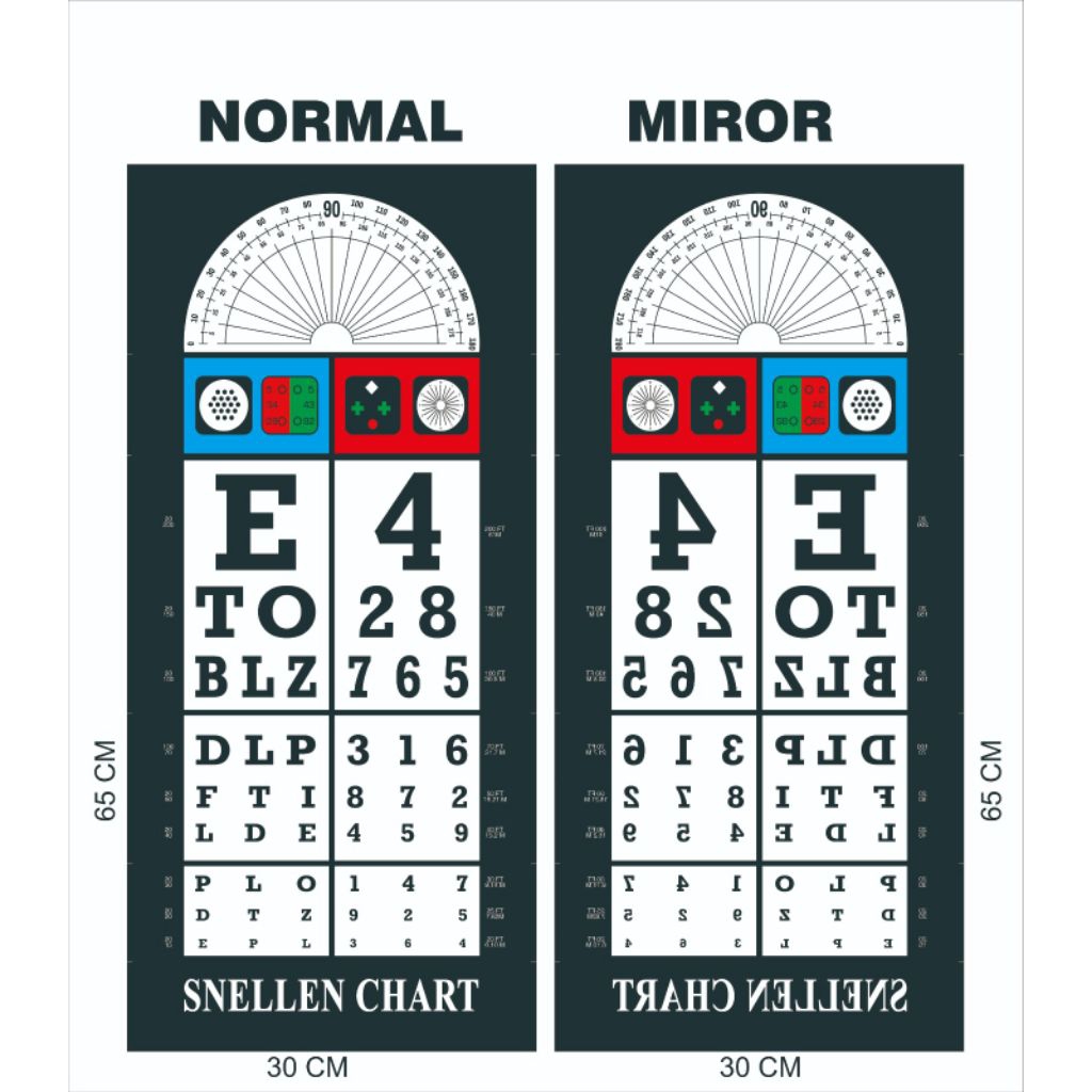Snellen chart elektrik remote/alat tes mata