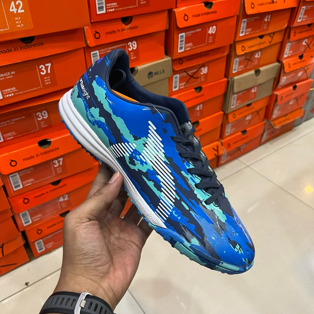 Sepatu Futsal Ortuseight Catalyst Griffin IN Navy/Cyan/White