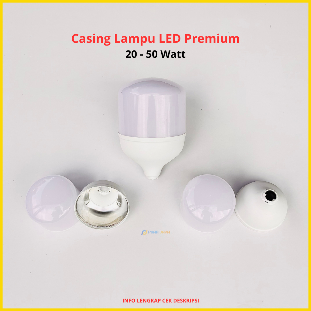 Casing Lampu LED Premium 20 25 30 40 50 Watt Kesing Cover Kop Lampu LED 20W 25W 30W 40W 50W
