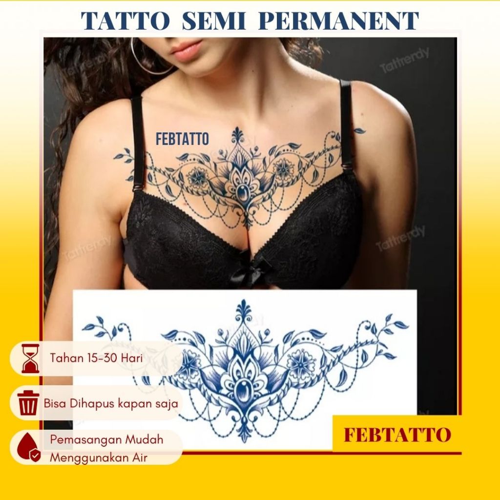 FRUIT INK Temporary Tattoo Full Chest Semi Permanent Motif Aesthetic Tattoo Temporary Tattoo Sticker