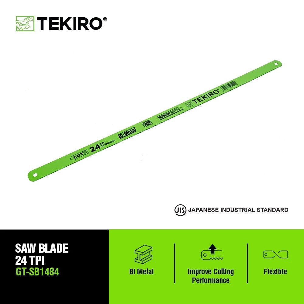 Tekiro Mata Gergaji Besi 18 & 24 Tpi - Tangan 12 Inch / Mata Gergaji Besi