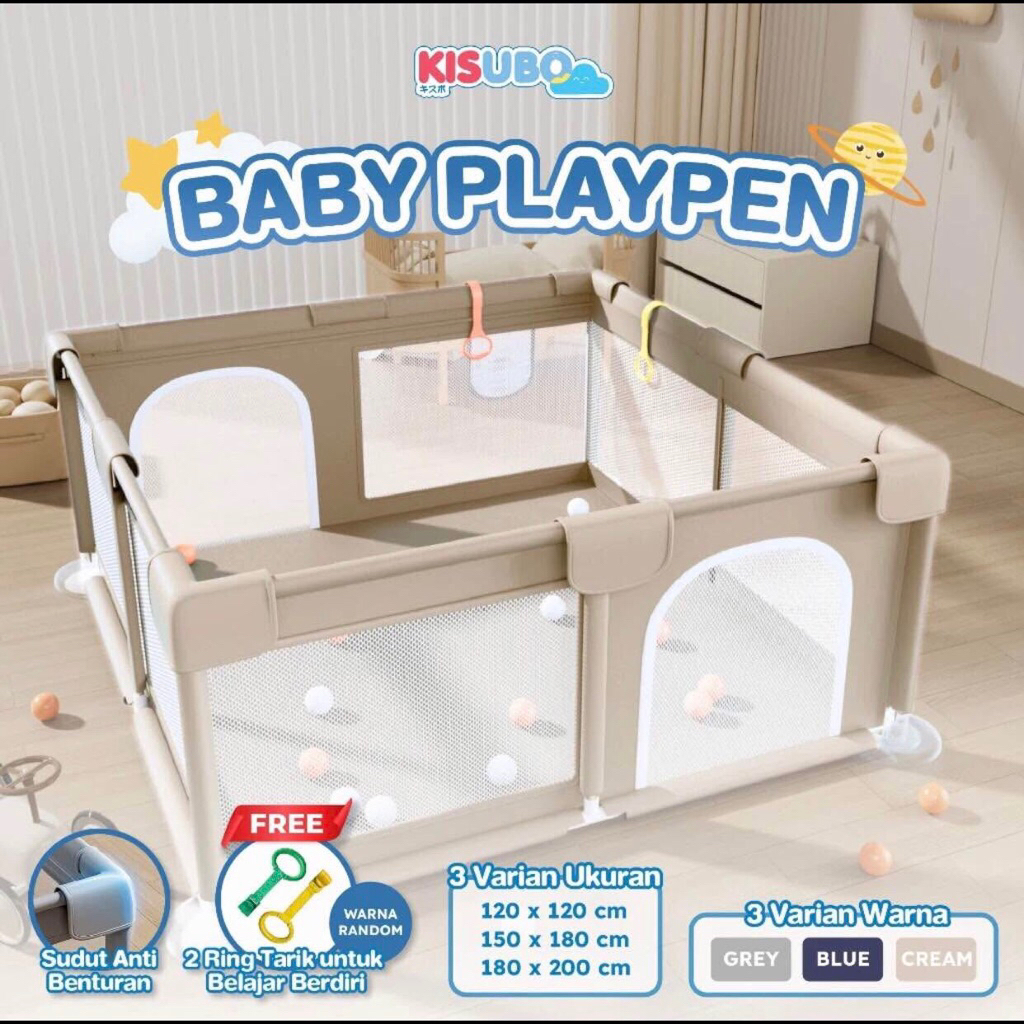 KISUBO Pagar Bayi - Aman, Portabel, Mudah Dipasang