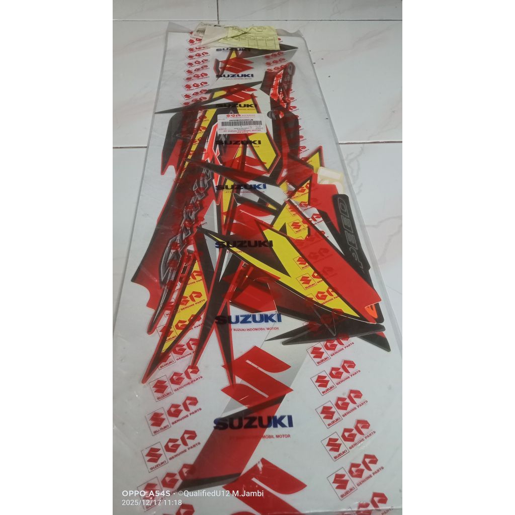 Striping Set Suzuki Satria Fu 150 CKD Merah Grey 2006 2007 Original SGP
