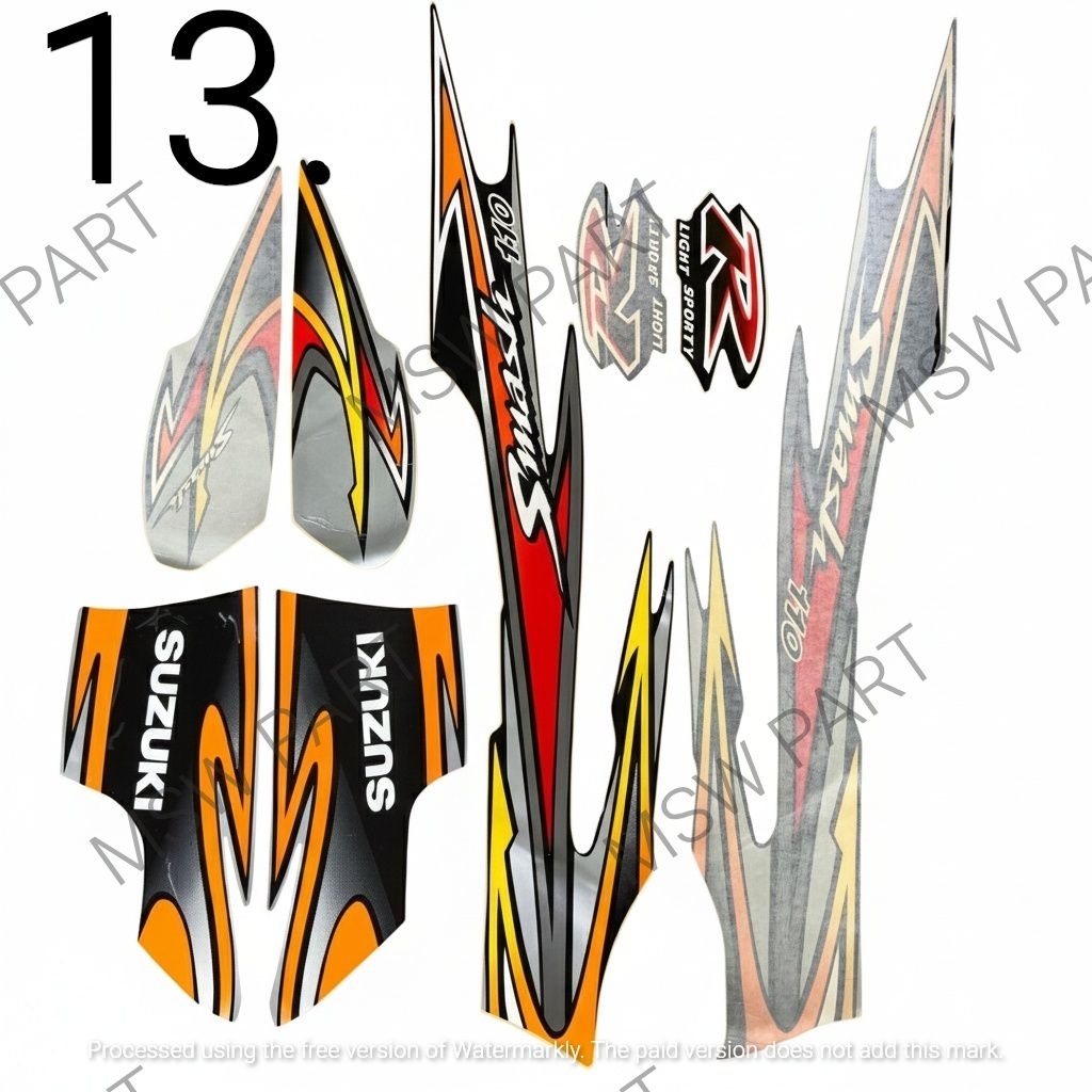 STIKER STRIPING VARIASI MOTOR SMASH OLD/STIKER LIST VARIASI SUZUKI SMASH OLD