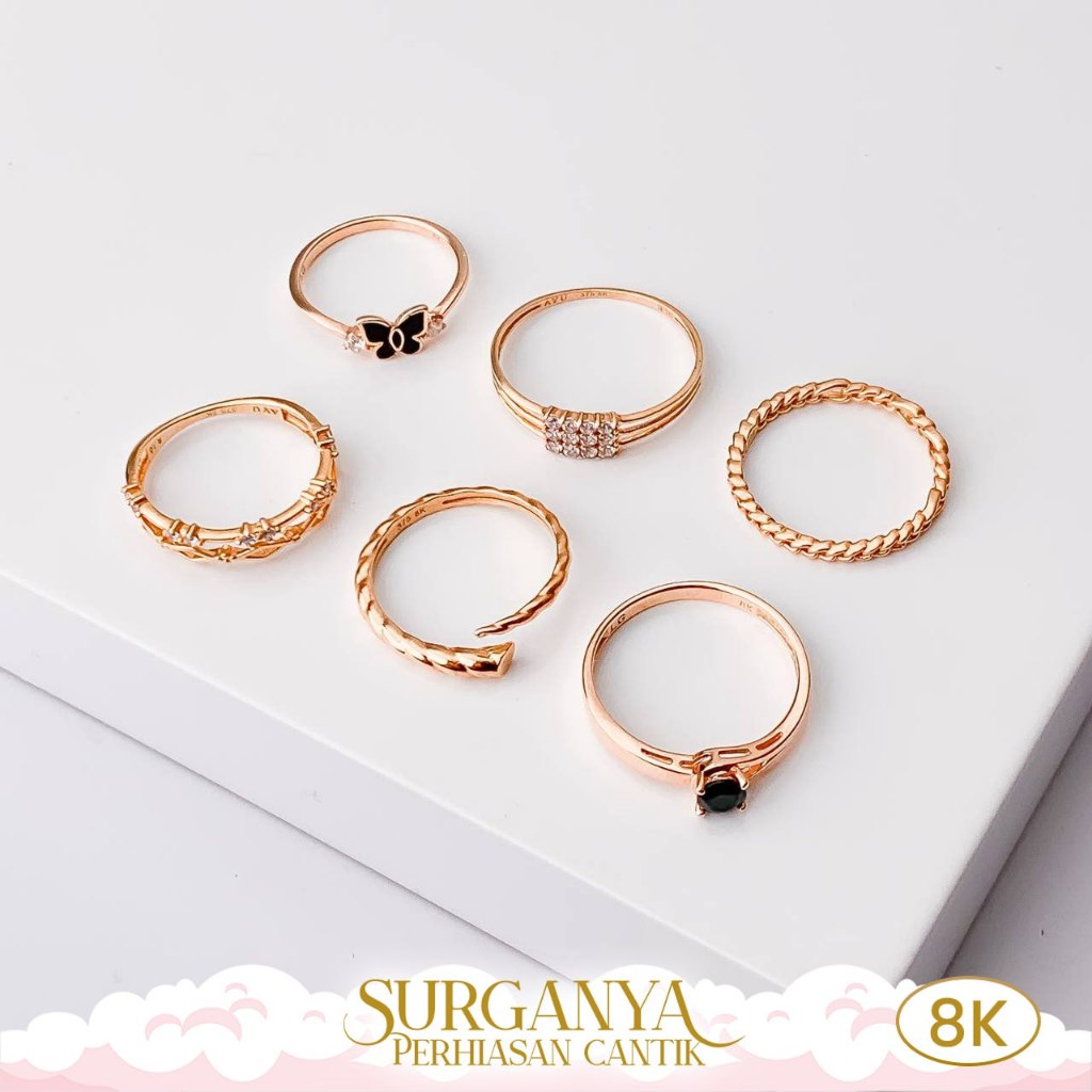 Macan Gold Cincin Emas Kadar 8K Cincin Model Simpel