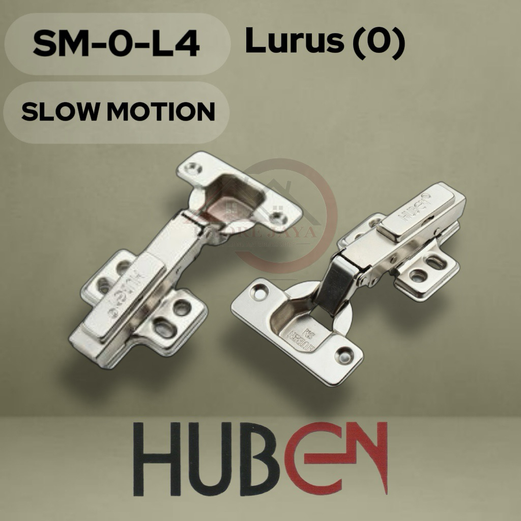 HUBEN Engsel Sendok Slow Motion Klip-On SM L4 (1 PASANG) ENGSEL LURUS, ENGSEL PINTU, ENGSEL SENDOK S