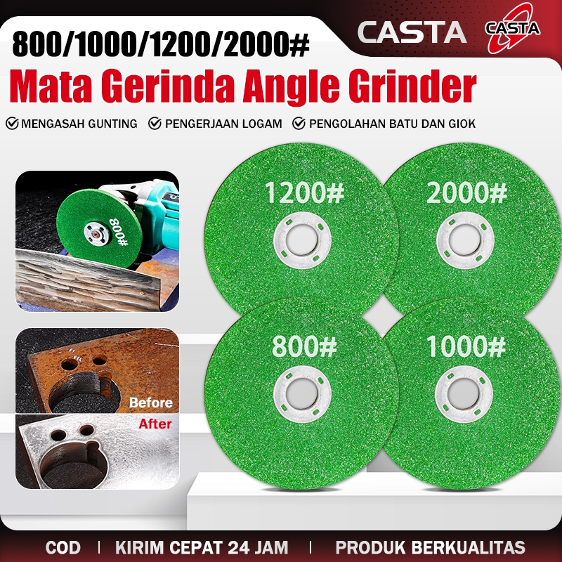 CASTA Batu Gerinda 4 Inch Tebal 6mm Untuk Angle Grinder Disc Asah Poles Logam Stainless Baja Pisau D
