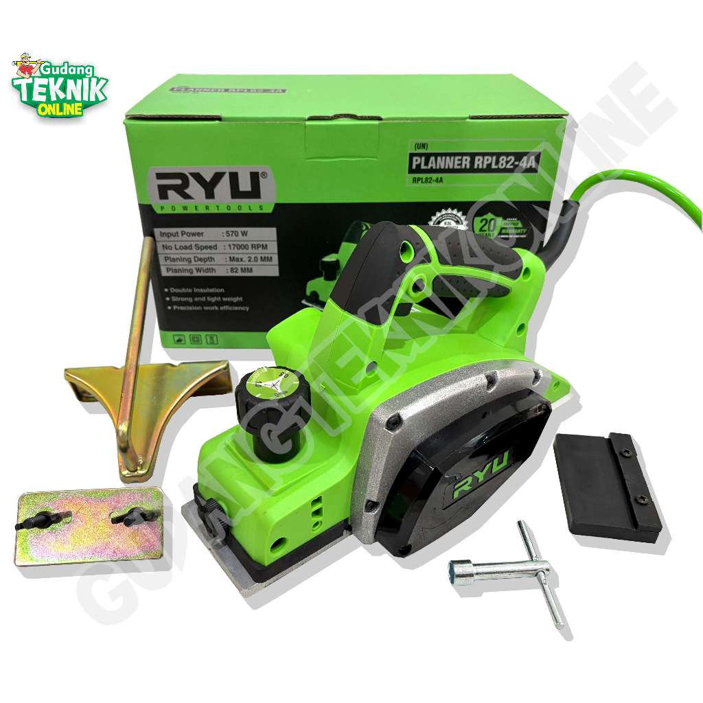 RYU Mesin Planer RYU RPL82-4A / Mesin Pasah Serut Kayu Ketam Sugu Pasah RPL82 4A Elektrik Planner RP