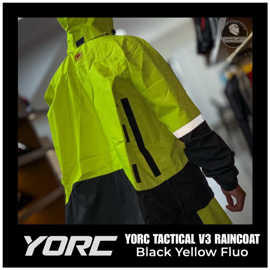 Yorc Tactical V3 Raincoat Black Yellow Fluo