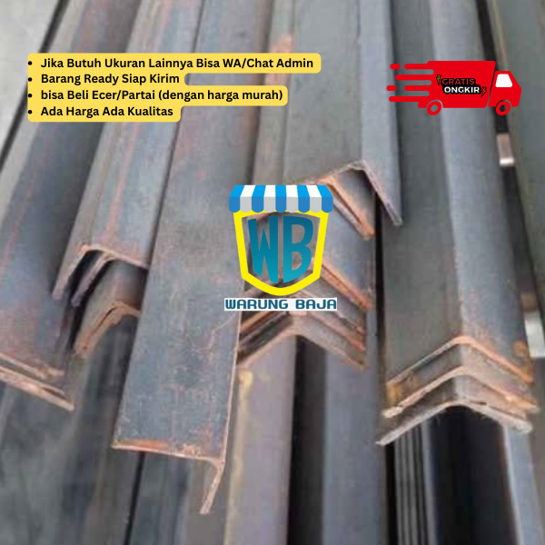 Besi Siku 50 x 50 x panjang 6 Meter GRADE A ,B, C - warungbaja - besi L
