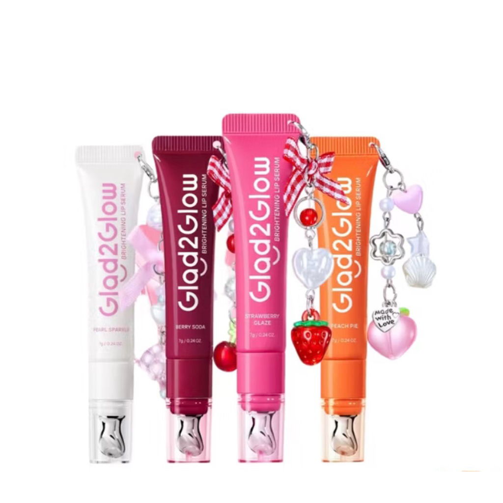 Glad2Glow BRIGHTENING LIP SERUM 7g  Mencerahkan Melembabkan dan menambahkan warna3in1  liptint lipst