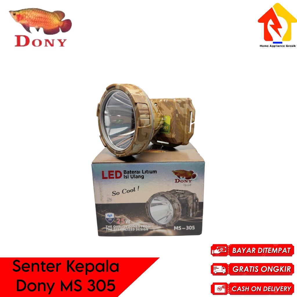 Senter Kepala Dony MS 305 SO COOL / Dony Senter Kepala MS305 (25 Watt)