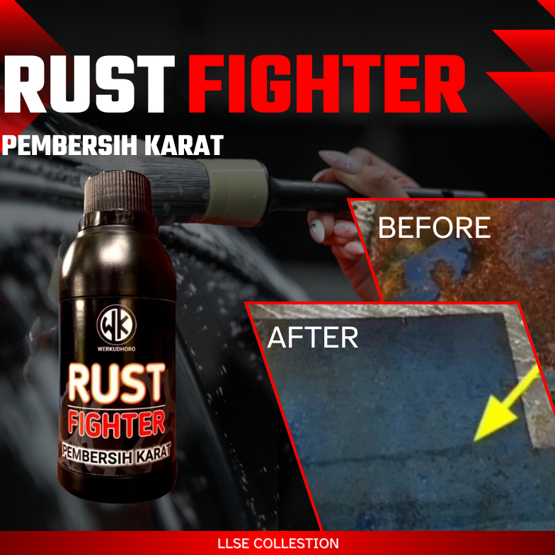 WK RUST FIGHTER Pembersih Kerak Karat Penghilang Karat UK 250ml Aman di Kulit Non-HCL