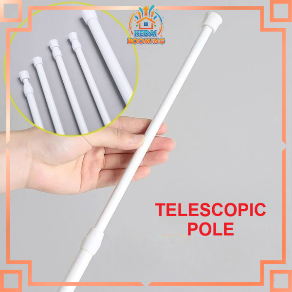 HL0770 Tiang Fleksibel Tiang Gorden Kolong Dapur Tiang Tanpa Paku Tiang Serbaguna untuk Gorden Lemar