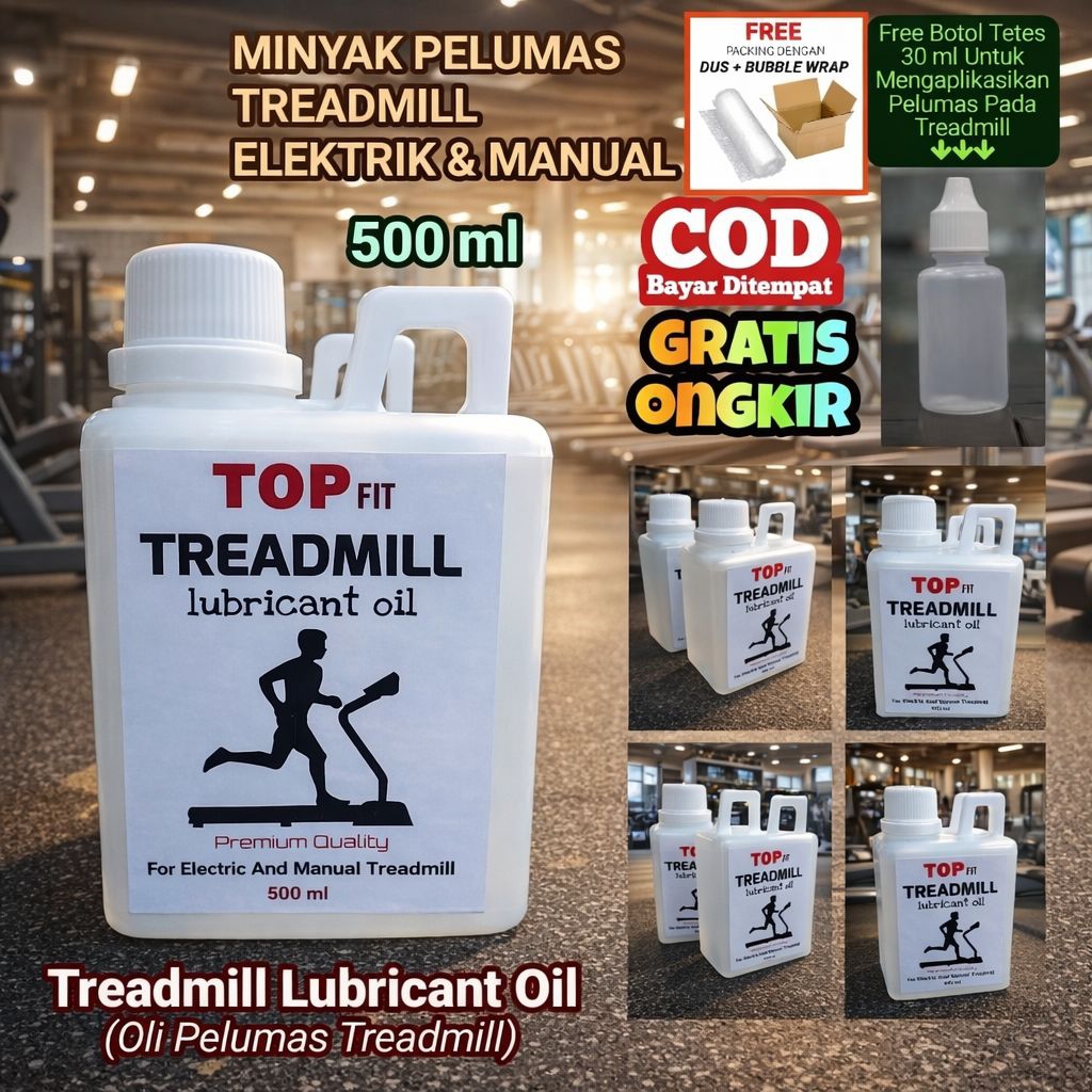 TOP FIT Minyak Pelumas Treadmill Elektrik Manual 500ml Murah Original Treadmill Lubricant Oil | Pelu