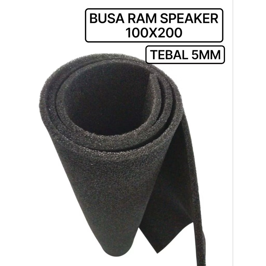 Busa Ram Speaker Anti Air 100x200 Tebal 5mm / Spon Gril Speaker 1m x 2m Tebal 5mm