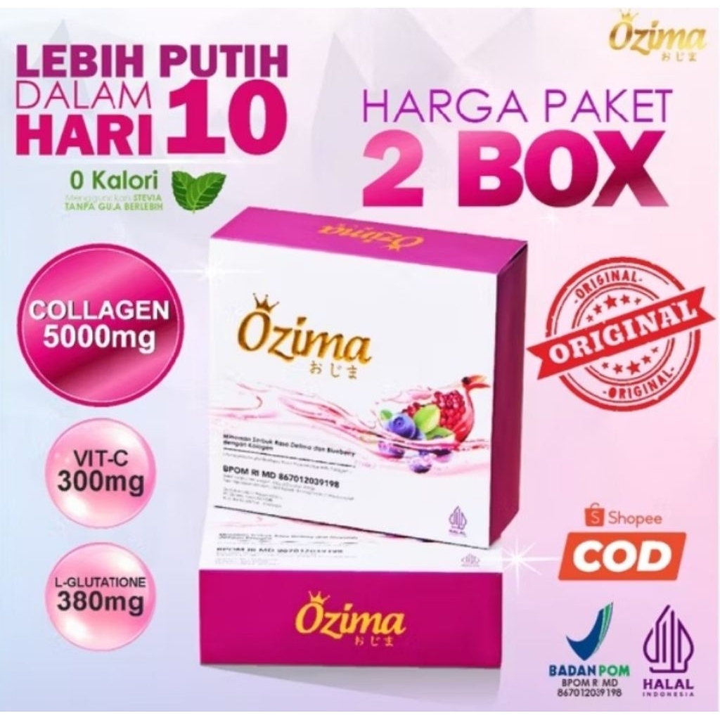 Paket Hemat 2 Box Ozima Gluta Collagen Drink