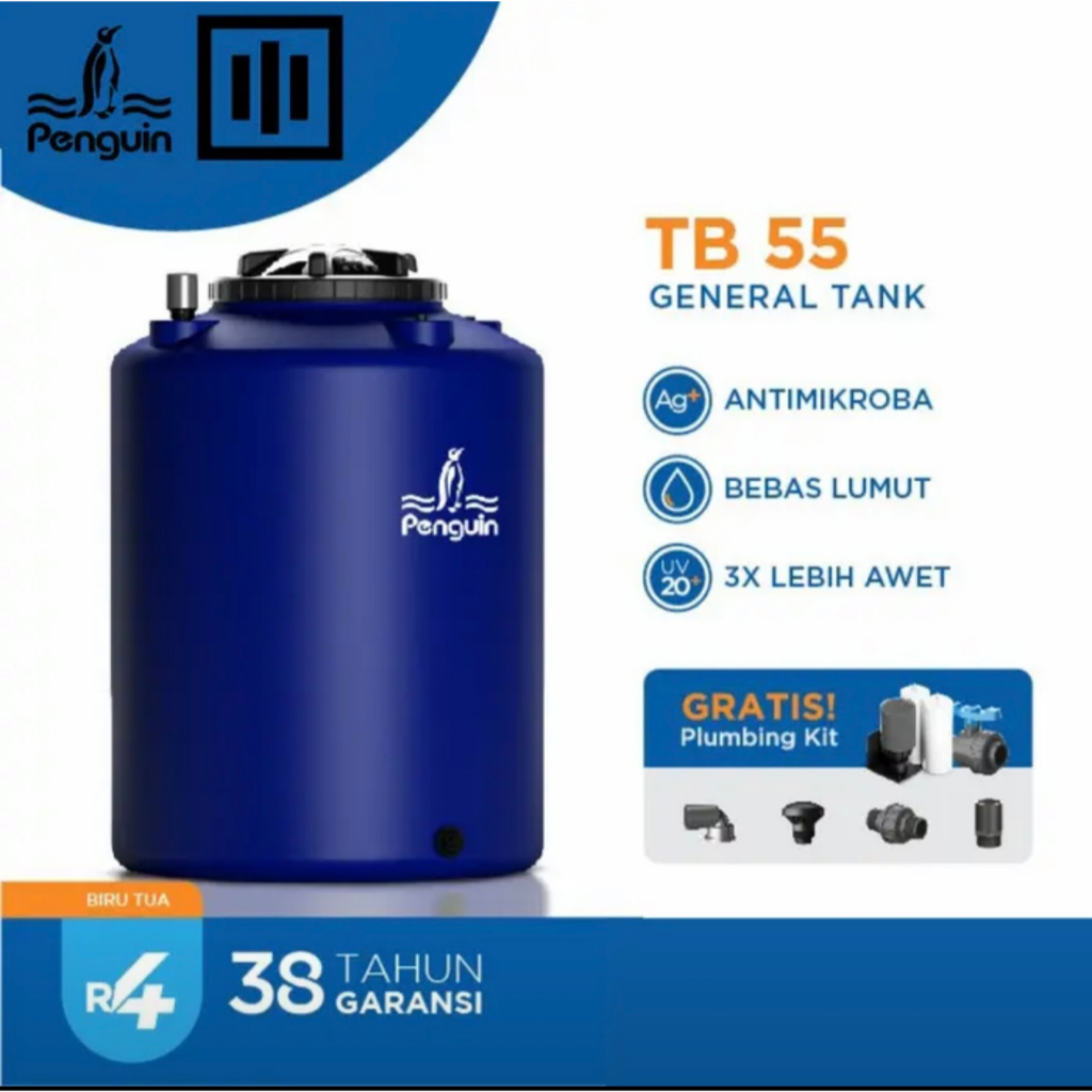 Toren / Tandon / Tangki Air Penguin Kapasitas 520 Liter - TB 55