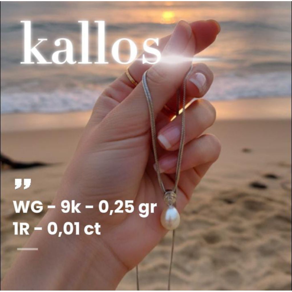 Liontin Mutiara Air Tawar Berlian dan Emas