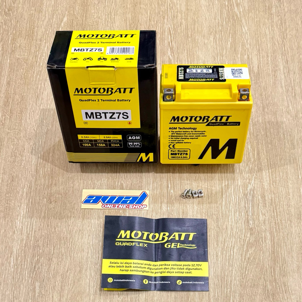 AKI MOTOBATT MBTZ7S QUADFLEX SATRIA FU SATRIA FU FI GSX 150 ORIGINAL MOTOBATT